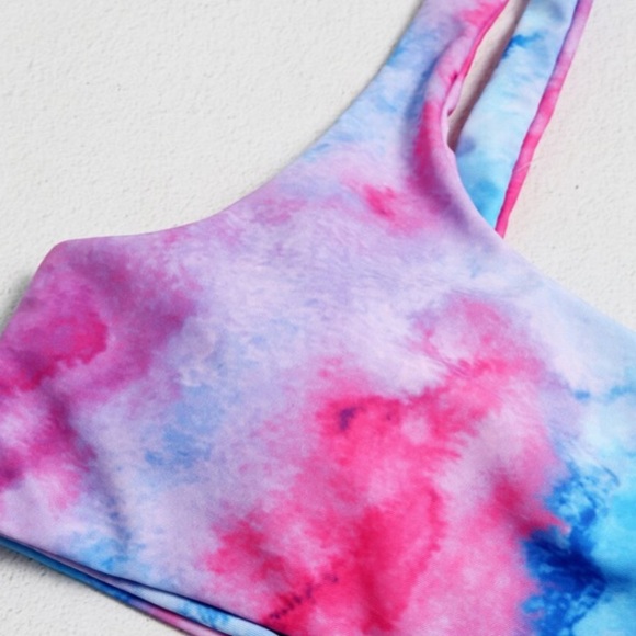 TIE DYE LINED HIGH WAISTED BIKINI - Picture 5 of 15